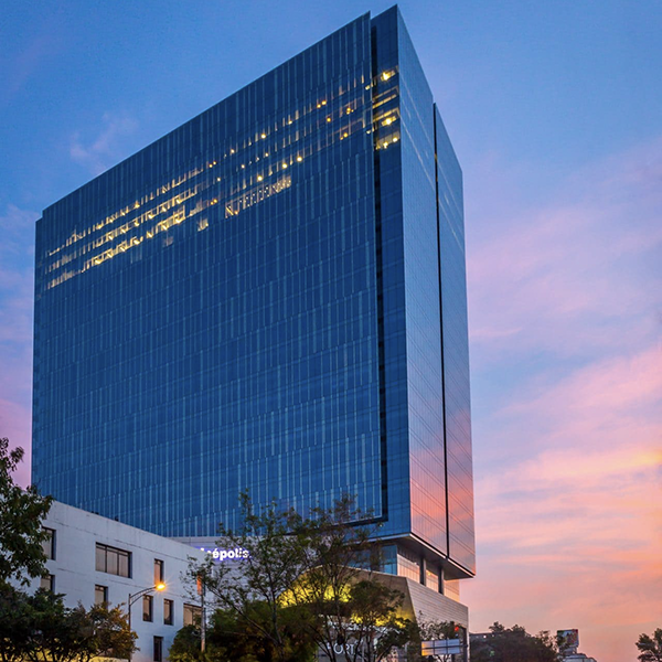 View of building in Mexico City with accessible offices.